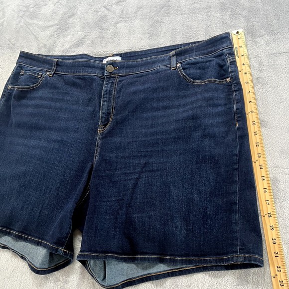 Lane Bryant Shorts Womens 28 Flex Magic Waistband Mid Rise Girlfriend Blue Denim - Picture 10 of 10